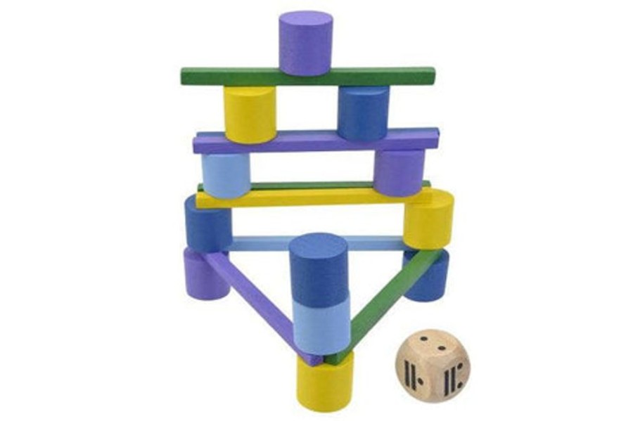 Family Discovery Toys | Pack & Play Stacking Challenge Wooden Game