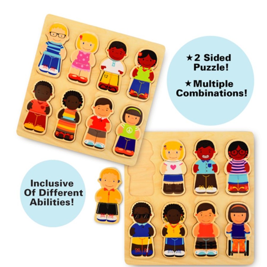 Holiday Gifts Discovery Toys | We All Belong Chunky Diversity Inclusive Wood Puzzle