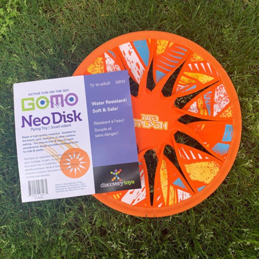 Family Discovery Toys | Go-Mo Neo Disk Flying Outdoor Toy