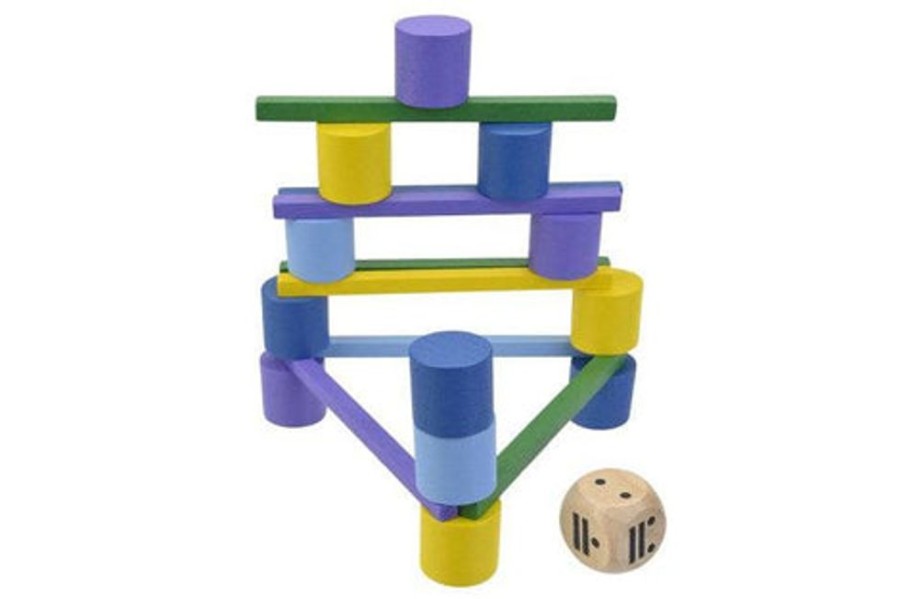 Games Discovery Toys | Pack & Play Stacking Challenge Wooden Game