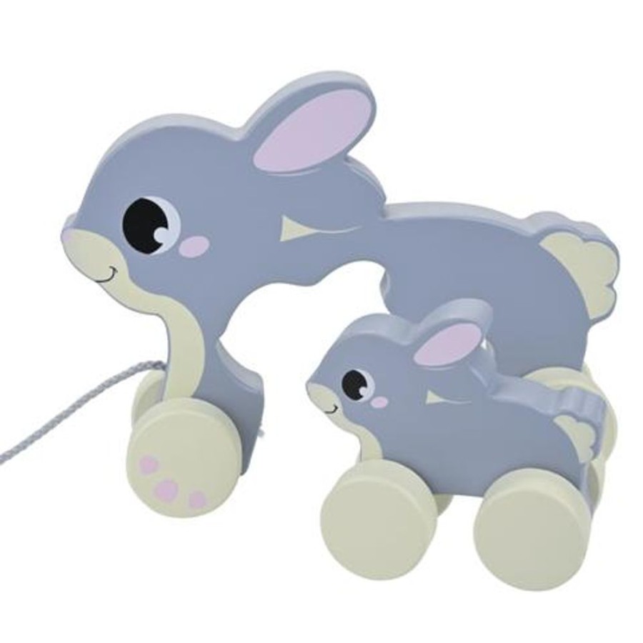 All New Discovery Toys | Pull Along Rabbit & Bunny Wood Pull Toy